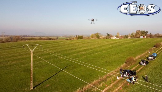 Drone usage with power lines